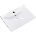 Produktbild: Mai & Mai Waschbecken Aufsatzwaschbecken keramik Hängewaschbecken Waschtisch weiß NANO 709 weiß