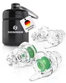 Produktbild: Senner MusicPro - Gehörschutz Ohrstöpsel Konzert, Festival, Musik und Party - Gehörschutz für Musiker, mit Schlüsselanhänger - Hi-Fi Gehörschutzstöpsel Earplugs | SNR 19 dB, transparent/grün