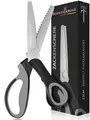 Produktbild: SCHWERTKRONE® Zickzackschere [PROFI ZACKENSCHERE] - Zickzackschere Stoff - Zackenschere Stoffschere - Zick Zack Schere - Wellenschere - Stoffschere Zickzack - Doppeltes Kugellager (Länge: 23cm)