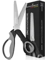 Produktbild: SCHWERTKRONE® Zickzackschere [PROFI ZACKENSCHERE] - Zickzackschere Stoff - Zackenschere Stoffschere - Zick Zack Schere - Wellenschere - Stoffschere Zickzack - Doppeltes Kugellager (Länge: 23cm)