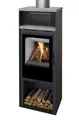 Produktbild: TRGO Kaminofen Malme S Naturstein schwarz mit Designglas - 5,6 kW, 5,6 kW