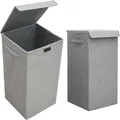 Produktbild: DuneDesign 2er Set Wäschekorb 50 Liter mit Deckel & XXL Wäschesammler