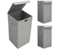 Produktbild: DuneDesign Wäschekorb mit Deckel - 2er Set Wäschetruhe Leinenlook - 30x60x60 Wäschesammler (2 St), Wäschebox Faltbar - Wäsche Aufbewahrungskorb für Schlafzimmer & Bad