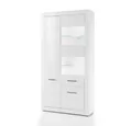 Produktbild: Lomadox Vitrine BALVE-61 Standvitrine modern in weiß Hochglanz & mit Beleuchtung 100x198x35cm
