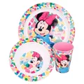 Produktbild: Disney Minnie Mouse Kinder Geschirr-Set 5 teilig Becher Teller Schüssel Besteck