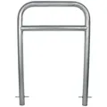 Produktbild: Baumarktplus Fahrradanlehnbügel 78 x 115 cm Stahl feuerverzinkt Ø 60 mm grau Einbetonieren Fahrradständer Parker Typ H