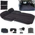 Produktbild: Icelus Auto Matratze,195 * 130 * 15 cm SUV Auto Aufblasbare Matratze Luftmatratze Kofferraum with Luftpumpe,Auto Rücksitz Dickere Kombi Bett für Reisen Camping Outdoor