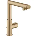 Produktbild: hansgrohe Axor Uno Waschtischarmatur 45016140 Ausladung 160mm, mit Zugstangen-Ablaufgarnitur, brushed bronze