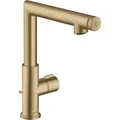 Produktbild: hansgrohe AXOR Uno Select Waschtischmischer 220 mit Zugstangen-Ablaufgarnitur, Ausladung 160mm, 45016140, Farbe: Brushed Bronze