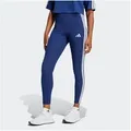 Produktbild: adidas Sportswear Trainingstights ESSENTIALS 3-STREIFEN COTTON LEGGINGS sportlicher Look mit 3-Streifen, aus Baumwolle und Elasthan blau L