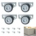 Produktbild: 4 Stück Kugelrollen für Möbel, Möbelrollen Klein Bockrollen Universal Leise Lenkrollen für möbel mit Schrauben für Bodenschubladen Werkzeugkisten Möbel Tisch Kabinett Küchenutensilien