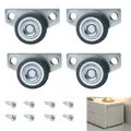 Produktbild: 4 Stück Kugelrollen für Möbel, Möbelrollen Klein Bockrollen Universal Leise L...
