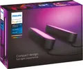 Produktbild: Philips Hue Smarte LED-Leuchte White & Color Ambiance Play Lightbar Doppelpack schwarz, Abschaltautomatik, Bluetooth, CCT - über Fernbedienung, Dimmfunktion, Farbsteuerung, Farbwechsel, Leuchtdauer einstellbar, Memoryfunktion, Nachtlichtfunktion, RGB, Smart Home, Timerfunktion, dimmbar über Fernbedienung, erweiterbar, mehrere Helligkeitsstufen, LED wechselbar, RGB, inkl. Netzteil