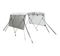 Produktbild: vidaXL Bodenschutzplane 3-Bow Bimini-Top mit Mesh-Seitenteilen 183x(137-152)x137 cm (1-St)