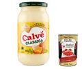 Produktbild: 12x Calvé Classic Mayonnaise, Format 450 ml, mit Sonnenblumenöl, ideal für Sandwiches und Häppchen, ohne Konservierungsstoffe und ohne Zucker, glutenfrei, vegetarisch + Italian Gourmet polpa 400g