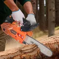 Produktbild: VEVOR 25-cc-Benzin-Kettensäge, Motorsäge 305 mm, 1,02-PS-Säge mit rutschfestem Griff, zwei Kraftstofftanks und Not-Aus-Funktion, max. 12000 U/min, zum Holzfällen, Baumbeschneiden und Roden