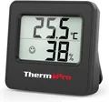 Produktbild: ThermoPro TP157 Hygrometer Thermometer Mini Innenraum Schwarz Smiley exakt