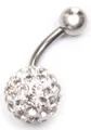 Produktbild: Firetti Bauchnabelpiercing Schmuck Geschenk Piercing Körperschmuck Kugel, mit Glasstein