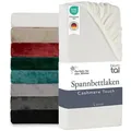 Produktbild: Blumtal Spannbettlaken Spannbettlaken Cashmere Touch - Oeko-TEX zert. Bettlaken, Winter - Plüsch Spannbettlaken aus Mikrofaser braun 140 cm x 200 cm