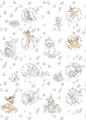 Produktbild: Baby Schlafzimmer Tapeten Wandbild 198x279cm Disney Bambi Simba Dumbo Weiß
