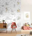 Produktbild: Baby Schlafzimmer Tapete Disney Charaktere Wandbild Weiß Kinderzimmer Bambi Löwe