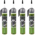 Produktbild: 4x PETEC SILIKON DICHTUNG SCHWARZ 200ml HOCHTEMPERATUR DICHTMASSE DAUERELASTISCH