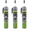 Produktbild: 3x PETEC SILIKON DICHTUNG SCHWARZ 200ml HOCHTEMPERATUR DICHTMASSE DAUERELASTISCH