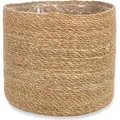 Produktbild: Seegras Korb rund natur Ø 23 x 21 mit Einsatz Blumentopf geflochten Aufbewahrungskorb Über-Topf Blumenkorb