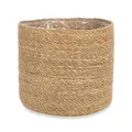 Produktbild: DARO DEKO Seegras Korb rund Natur Ø 23 x 21 mit Einsatz Blumentopf geflochten Aufbewahrungskorb Über-Topf Blumenkorb