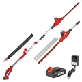 Produktbild: WALTER Akku-Heckenschere 20 V mit abknickbare Teleskopstange, kraftvoll, leichte Handhabung, Verstellbarer Zusatzhandgriff und Tragegurt, 230-300cm