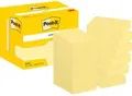 Produktbild: POST-IT Haftnotizen 653, 51 x 38 mm, selbsthaftend, wiederablösbar, cellophanfrei verpackt, 12 x 100 Blatt, gelb