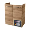Produktbild: FACKELMANN Mini-Waschtischunterschrank Milano/Badschrank mit Soft-Close-System/Maße (B x H x T): ca. 52 x 61 x 27,5 cm/Schrank fürs Bad mit 2 Türen/Korpus: Braun hell/Front: Braun hell