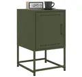 Produktbild: vidaXL Nachttisch, Nachttische 2 Stk. Olivgrün 36x39x60,5 cm Stahl