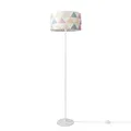 Produktbild: Paco Home Stehlampe Wohnzimmer Modern E27 Leselampe Stehleuchte Retro Lampenschirm Stoff Geometrisch Mit Stecker Einbein