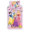Produktbild: Ac-deco - Disney Prinzessinnen Design Kuschelige Bettwäsche Baumwolle, 140x200 Cm & 70x90 Cm