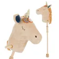 Produktbild: Bieco Steckenpferd Kinder Einhorn Magic | Hobby Horse | Rollen | Holz Stab | Stock Pferde Schöne für Stockpferd Kleinkind Zubehör