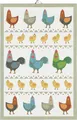 Produktbild: Ekelund Handtuch Ostern Hühner - Hönsfamilj  40x60 cm Baumwolle