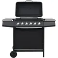 Produktbild: vidaXL Gasgrill mit 6 Flammen Stahl Schwarz