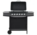 Produktbild: vidaXL Gasgrill Gasgrill mit 6 Flammen Stahl Schwarz