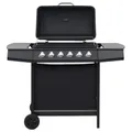 Produktbild: Gasgrill mit 6 Flammen Stahl Schwarz