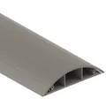 Produktbild: Habengut CC10020 Fußboden-Kabelführung aus PVC Grau halbrunde Kabelbrücke für...