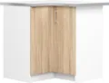 Produktbild: BDW - Küchenschrank - Eckschrank Küche, Arbeitsplatte, Weiss / Eiche Sonoma, 90cm