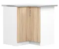 Produktbild: BDW - Küchenschrank - Eckschrank Küche mit Türen und Arbeitsplatte - Schrank 90 cm breit, 85 cm hoch - Küchenschränke Einzeln, Küchenmöbel Einzelteile (Weiss/Eiche Sonoma)