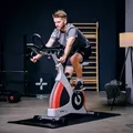 Produktbild: SportPlus I Speedracer I Indoor Speedbike Cycle, in Studioqualität, Cardio Heimtrainer wartungsfrei & leise, Widerstand bis 500 Watt, Triathlonlen...