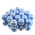 Produktbild: Christbaum-Mini-Kugeln Sky Blue Ø 3,5 cm aus Glas - 16er Set
