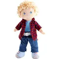 Produktbild: Haba 302843 - Puppe Nick, Weich- und Stoffpuppe ab 18 Monaten, mit Kleidung und Haaren, 30 cm