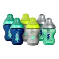 Produktbild: Tommee Tippee 422721 Baby-Fläschchen | Blau mit Dekorationen | 260ml x6 , Blau m