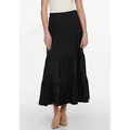 Produktbild: ONLY Maxirock ONLMAY MAXI SKIRT Baumwolle, mit Volant schwarz XS
