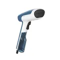 Produktbild: Tefal Access Steam First Dampfbürste, leichtes Design, 15 Sekunden Aufheizzeit, 1300 W, kontinuierliche Dampfabgabe 20 g/Min., keimvernichtend, 70ml, ‎18,4 x 10,6 x 30cm, Steamer, weiß/blau, DT6130