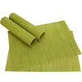 Produktbild: matches21 Tischset Platzset ELEGANCE edle Platzmatten 4er Set hellgrün gewebt aus Kunststoff 45x30 cm/abwaschbar/erhältlich in vielen aufregenden Farben Platzdeckchen vom Tischwäsche Spezialist